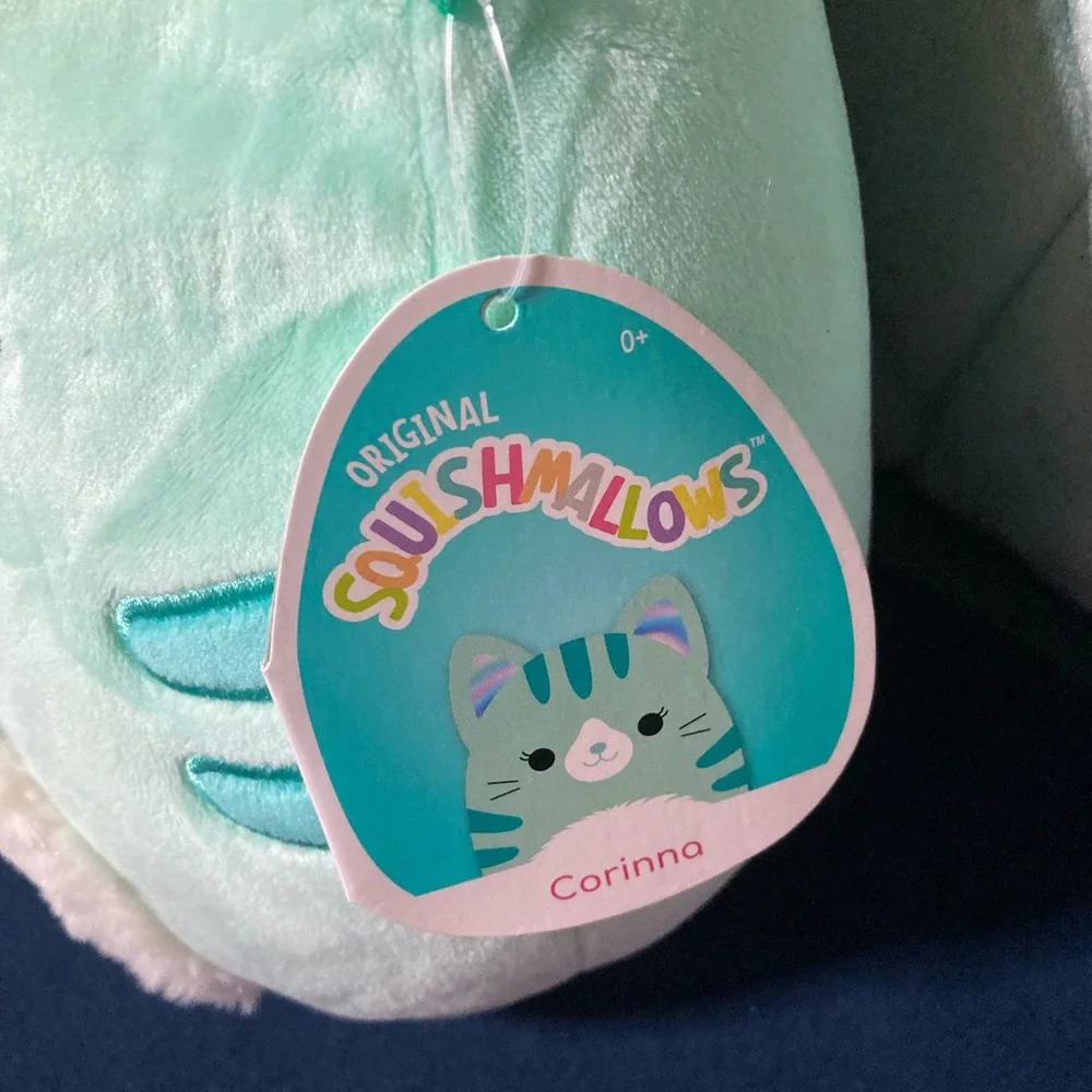 Squishmallows Corinna the Teal Cat Plush Toy